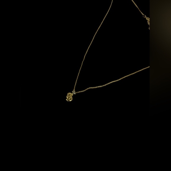 SOLD DIOR RARE VINTAGE GOLD RHINESTONE MINI CD LOGO CHARM ADJUSTABLE NECKLACE - Picture 7 of 15